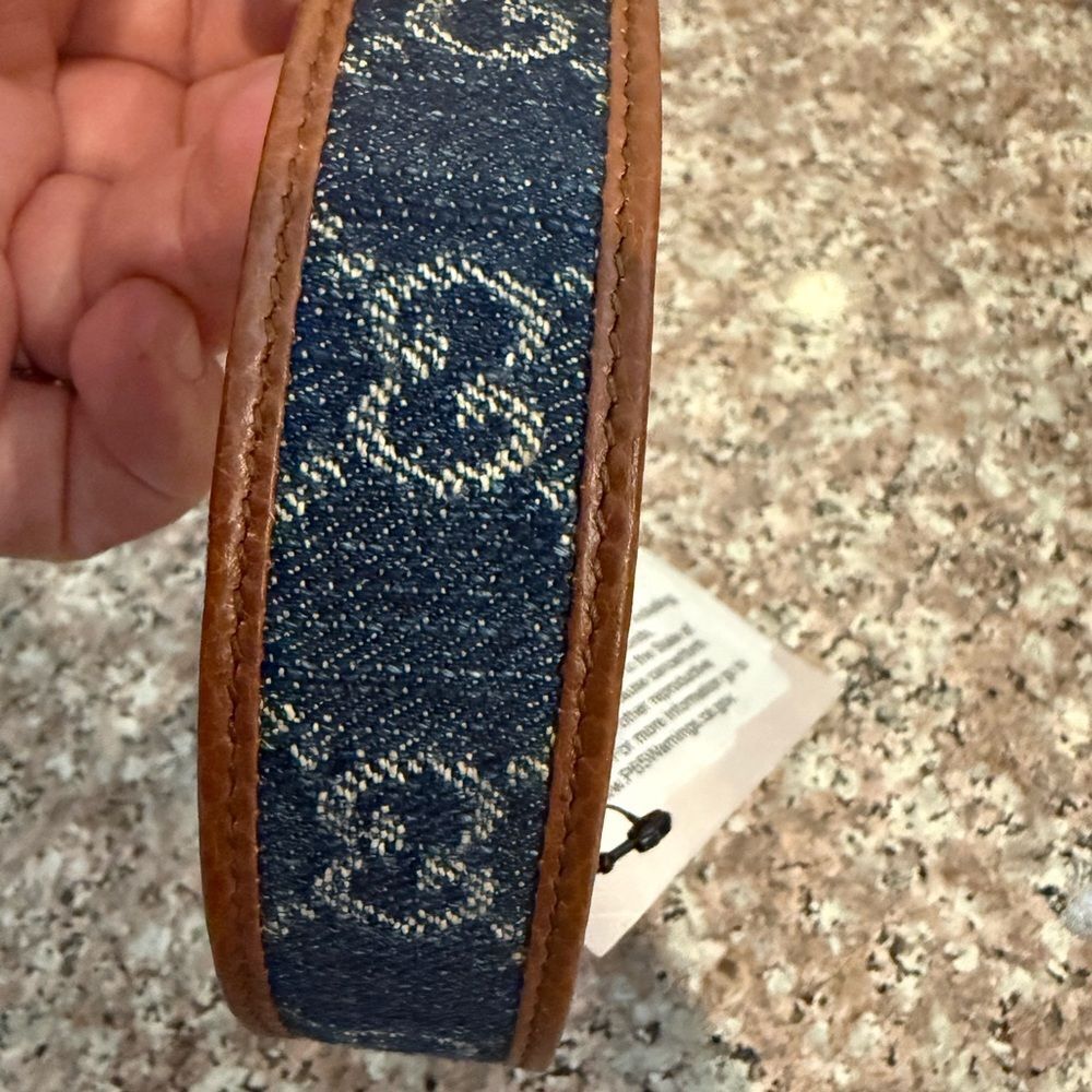Brand new Gucci belt denim gg logo all over belt size 115 and 120 aval - Picture 3 of 7